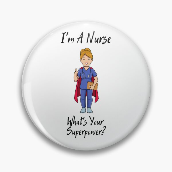 Im a Nurse Whats Your SuperPower Aqua - Name Badge Turkey