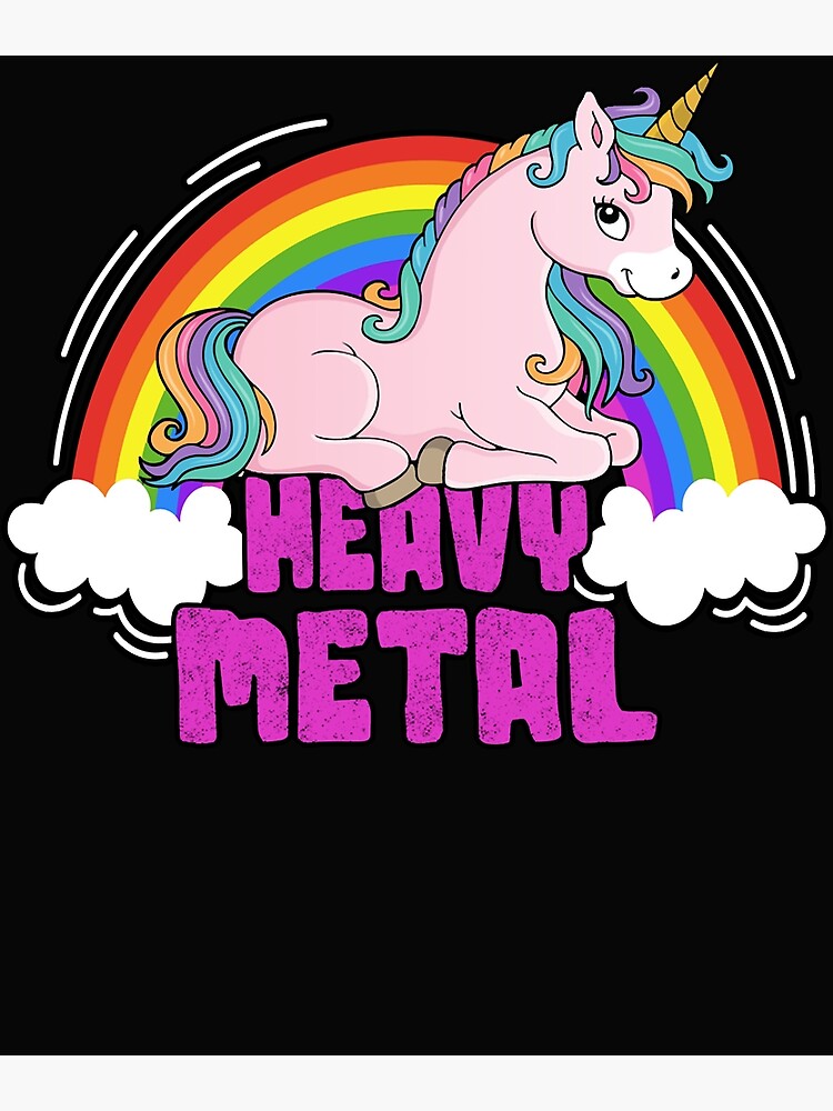 "Heavy Metal Unicorn" Poster by KataliRinke Redbubble