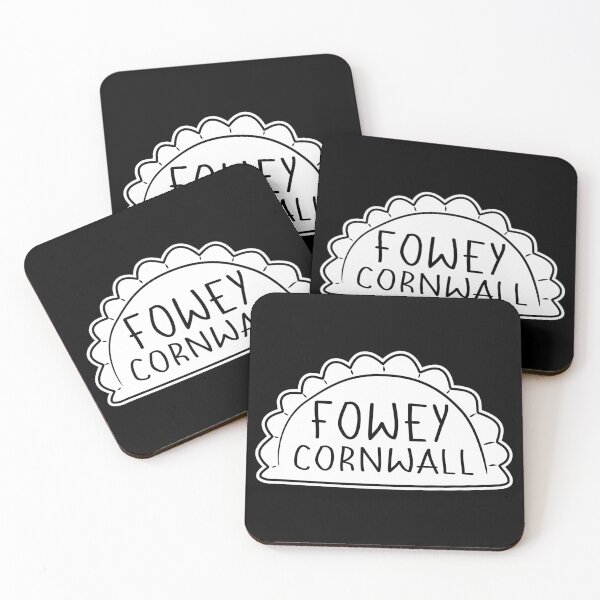Item preview, Fowey Cornwall England UK Cornish Pasty White Black designed and sold by cashewdays.