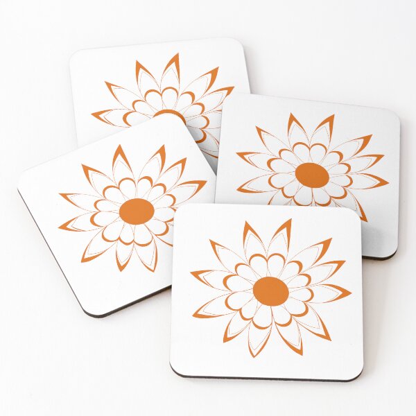 Item preview, Simple orange flower designed and sold by Inktown.