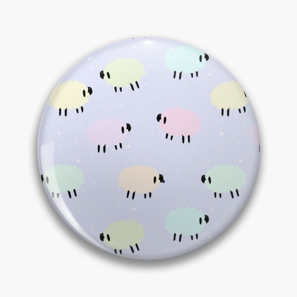 Item preview, Pastel Rainbow Sheep on Pastel Purple designed and sold by murkyswamp.
