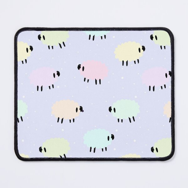 Item preview, Pastel Rainbow Sheep on Pastel Purple designed and sold by murkyswamp.