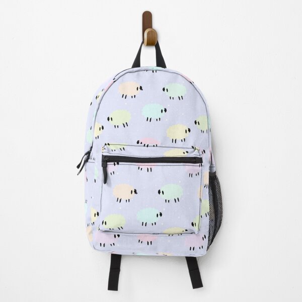 Item preview, Pastel Rainbow Sheep on Pastel Purple designed and sold by murkyswamp.