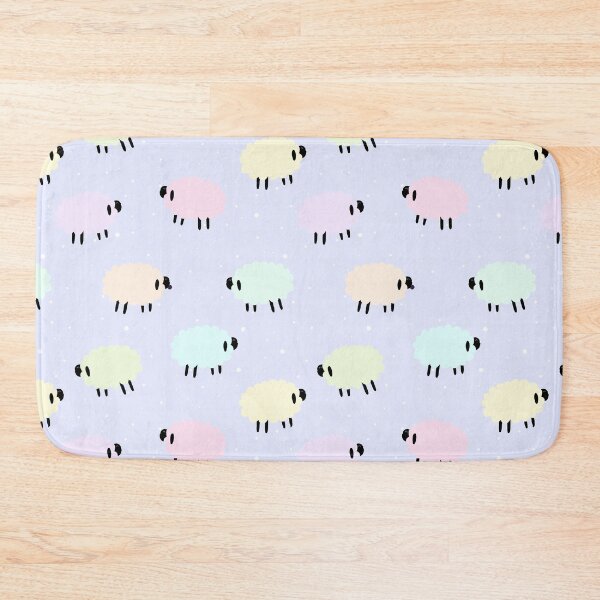 Item preview, Pastel Rainbow Sheep on Pastel Purple designed and sold by murkyswamp.