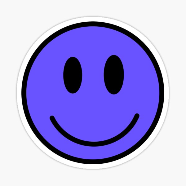 Purple Smiley Face Sticker For Sale By Gabbyrisley Redbubble