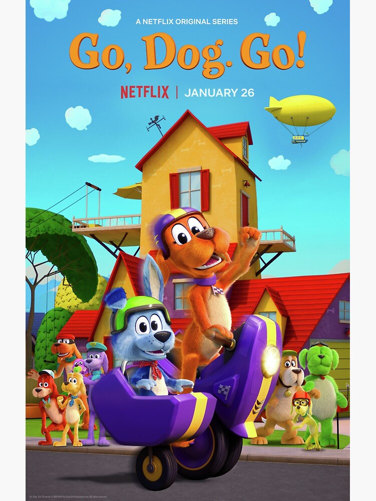 "Go, Dog, Go!" Sticker for Sale by haugkevin Redbubble