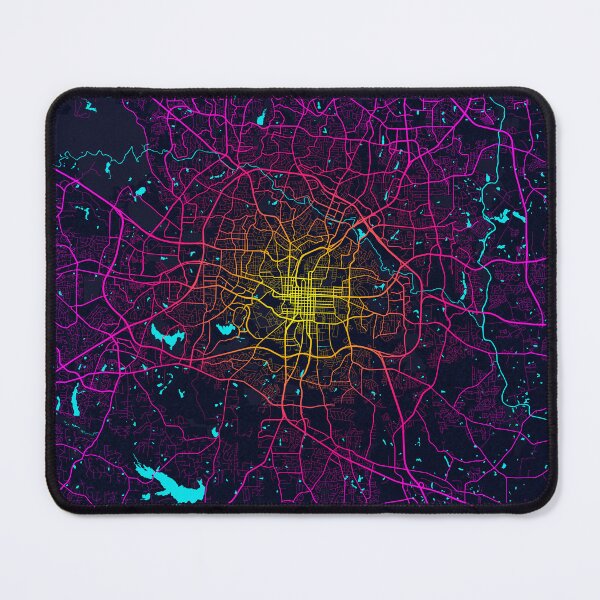 Item preview, Raleigh City Map of North Carolina, USA - Neon designed and sold by deMAP.