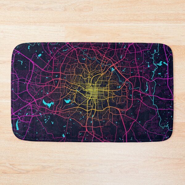 Item preview, Raleigh City Map of North Carolina, USA - Neon designed and sold by deMAP.