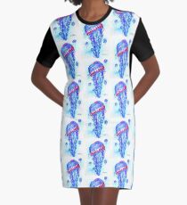 Blue Jellies; Jellyfish; Oceanlife; Sea; Beach; Aquatic; Fish Graphic T-Shirt Dress