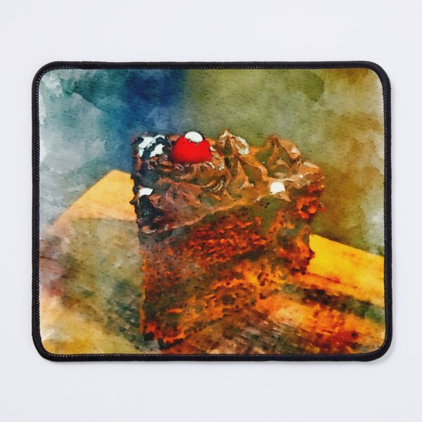 Item preview, Chocolate cake. Still life. Digital watercolor painting designed and sold by Vivid Studio.