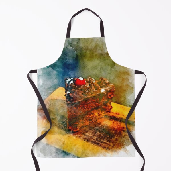 Item preview, Chocolate cake. Still life. Digital watercolor painting designed and sold by Vivid Studio.