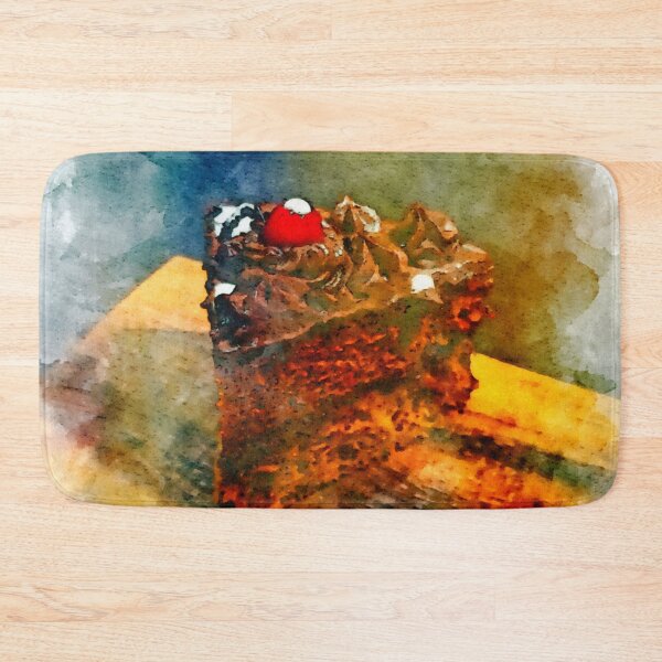 Item preview, Chocolate cake. Still life. Digital watercolor painting designed and sold by Vivid Studio.