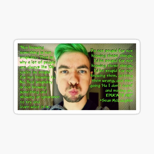 Jacksepticeye Quote Stickers Redbubble - markiplier and jacksepticeye song codes roblox love to