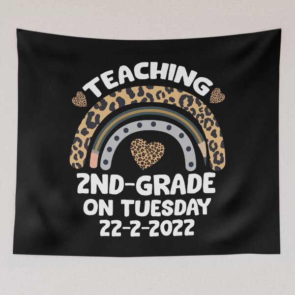 Item preview, Teaching 2nd grade on twosday 2-22-22 february 2022 Tuesday rainbow Leopard teacher designed and sold by alexquang.