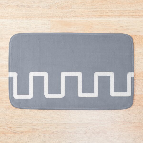 Item preview, Square Zig Zag Border on Stone Blue Color designed and sold by ArtforDailyLife.
