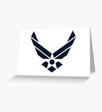 United States Air Force Logo, Blue Greeting Card