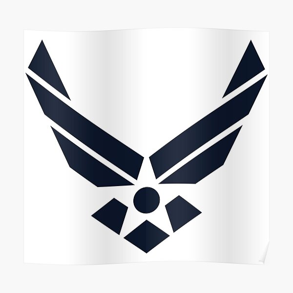 United States Air Force Logo, Blue Poster