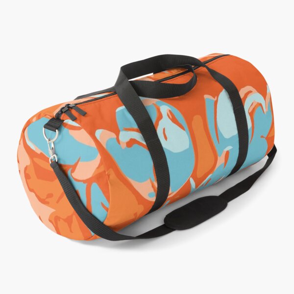 Blumen Tulpen orange-hellblau Sporttasche