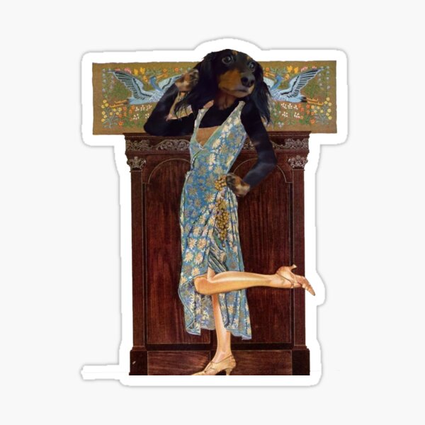 Flapper Doxie Sticker