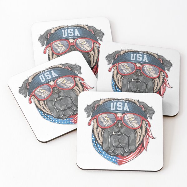 Item preview, BULLDOG USA AMERICA FLAG, Bulldog Halo designed and sold by graphic-genie.