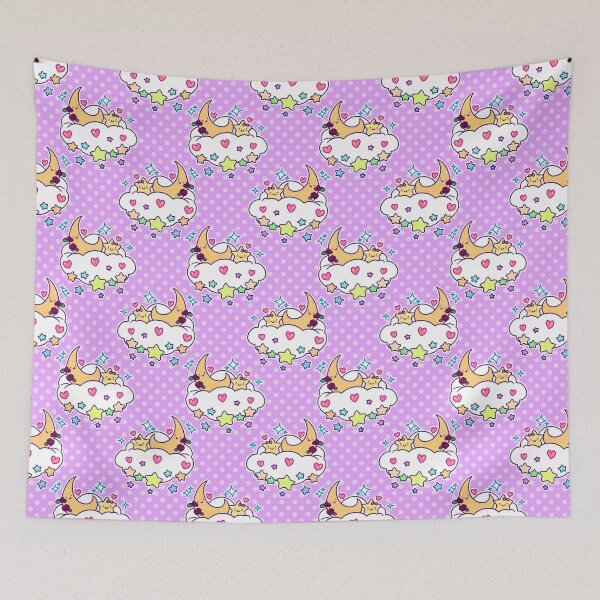 Item preview, Star Moon and Cloud Polk-a-dot Pattern designed and sold by SaradaBoru.