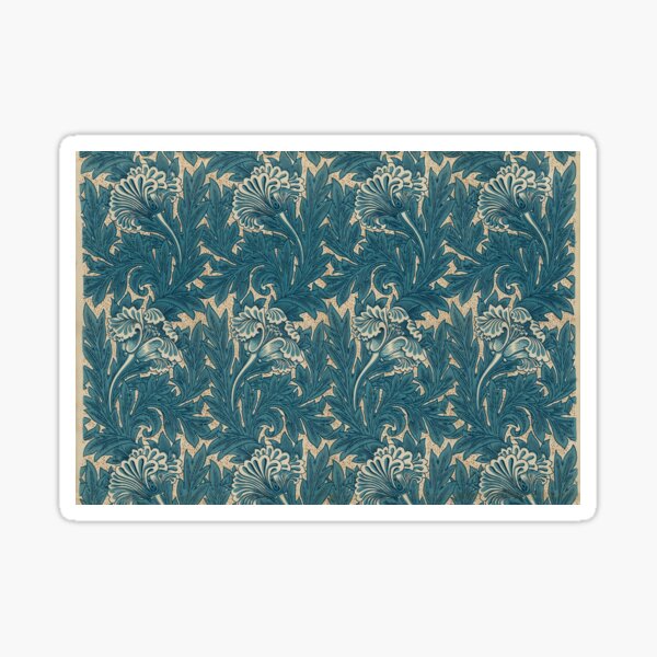 Item preview,   William Morris Blue Tulip floral Leaves Vintage Pattern -Victorian Botanical Designs, designed and sold by Tamas Das.