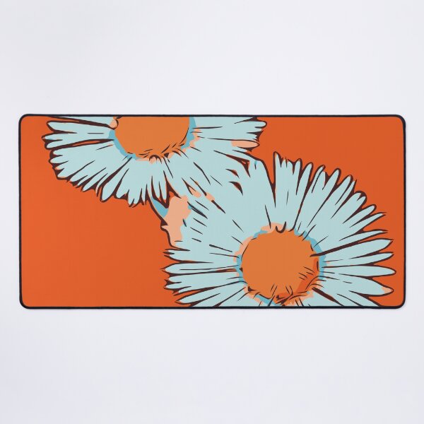 Gänseblümchen orange florales Blumenmotiv „WelikeFlowers" Mauspad XXL