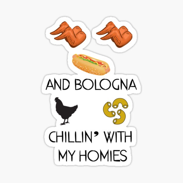 chikin wing chikin wing hotdog and balonaeeaae Sticker for Sale