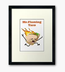 Flaming Taco Framed Print