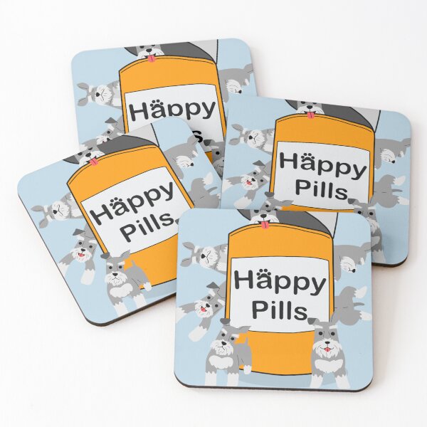 Item preview, Schnauzer Happy Pills Sticker designed and sold by Michchiebel.
