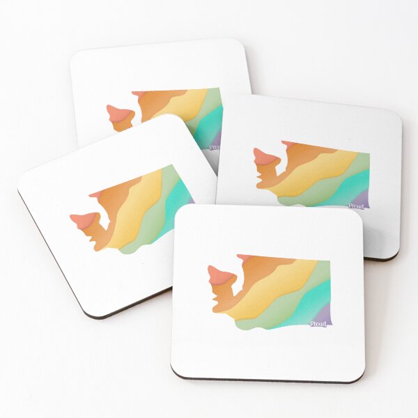 Item preview, Washington Pride Textured Pastel Rainbow  designed and sold by Gay-Koala.