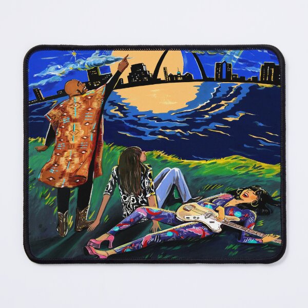 Item preview, Khruanbin Team Look At Beautiful Landscape In St. Louis Missouri River Poster designed and sold by Thauer.