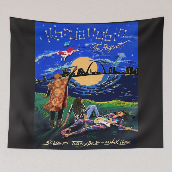 Item preview, Khruanbin Team Look At Beautiful Landscape In St. Louis Missouri River Poster designed and sold by Thauer.