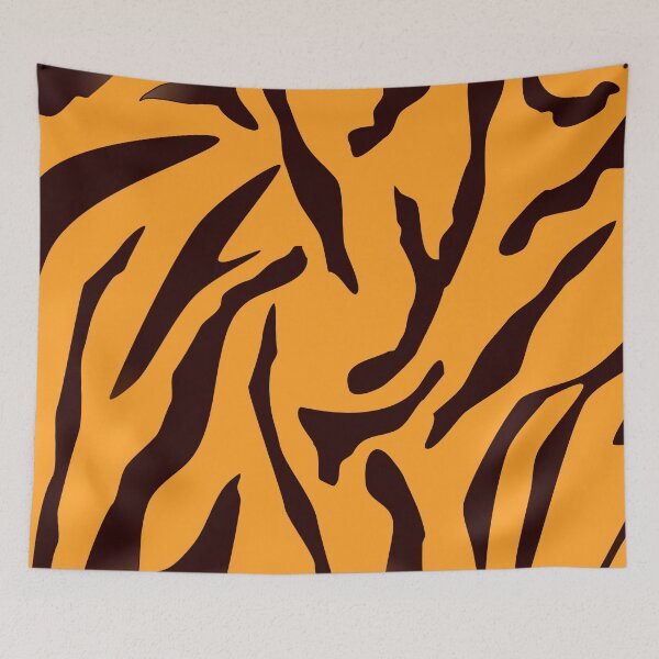 Item preview, Black and Orange Tiger skin pattern  designed and sold by ErmessThiings.