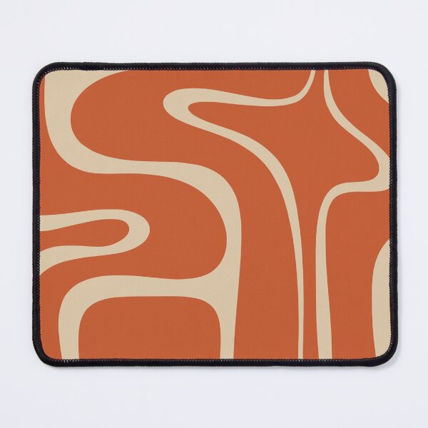 Item preview, Copacetic Retro Abstract in Mid Mod Burnt Orange and Beige designed and sold by kierkegaard.