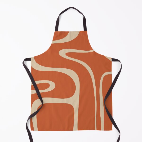 Item preview, Copacetic Retro Abstract in Mid Mod Burnt Orange and Beige designed and sold by kierkegaard.