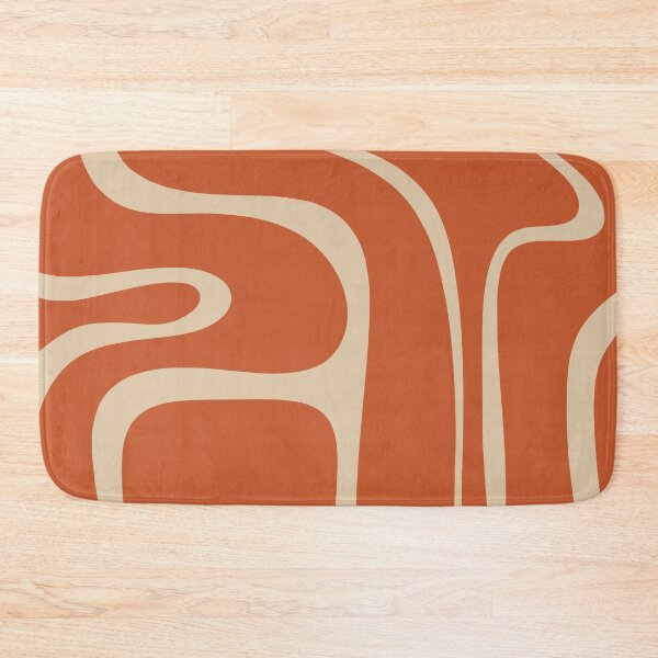 Item preview, Copacetic Retro Abstract in Mid Mod Burnt Orange and Beige designed and sold by kierkegaard.