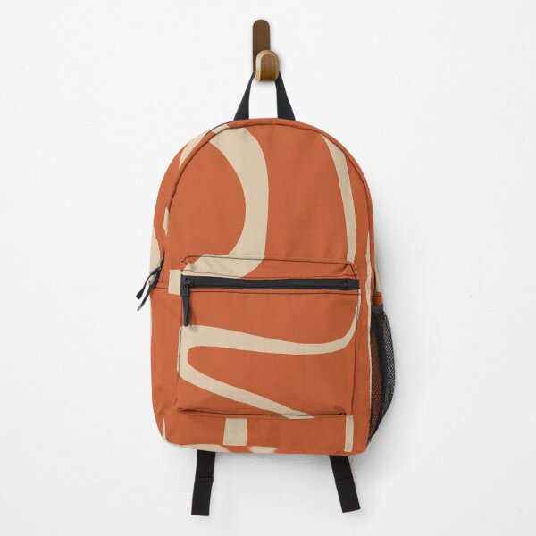 Item preview, Copacetic Retro Abstract in Mid Mod Burnt Orange and Beige designed and sold by kierkegaard.