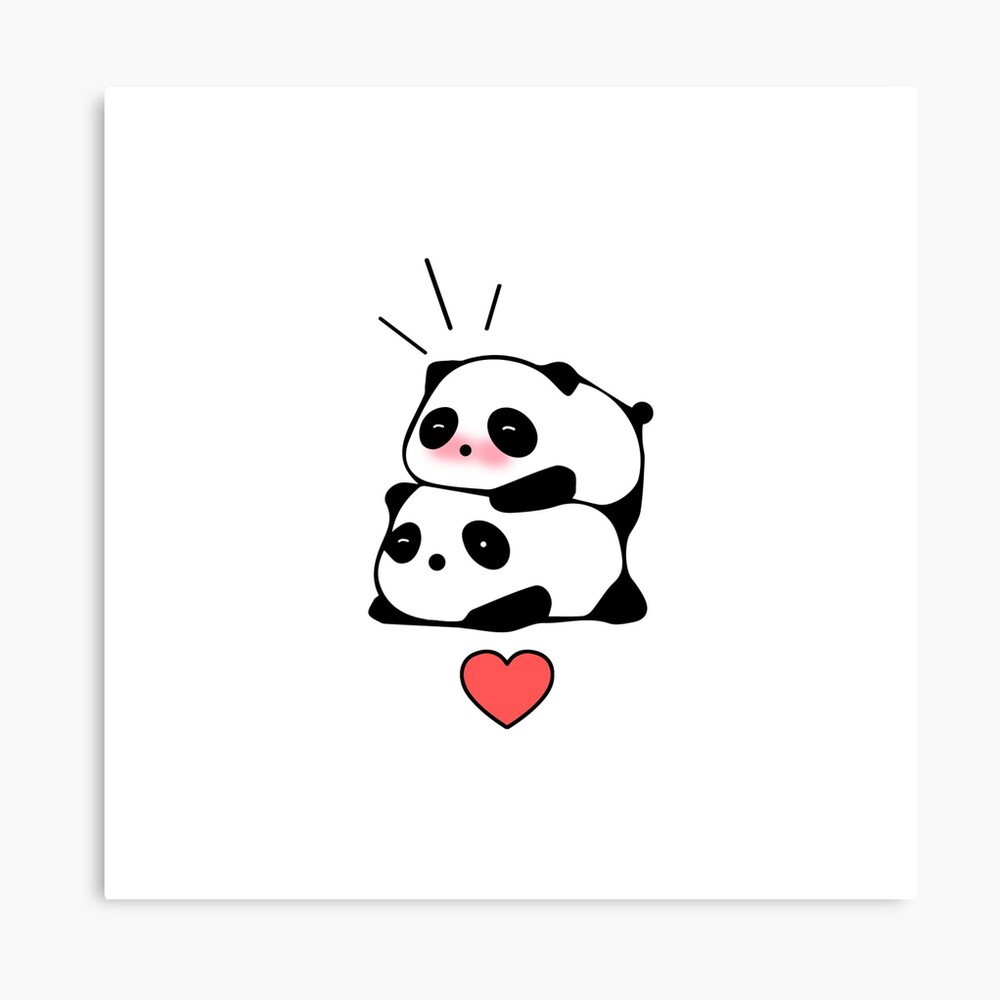 Pandas In Love Photographic Print For Sale By Rainsugarsalt Redbubble