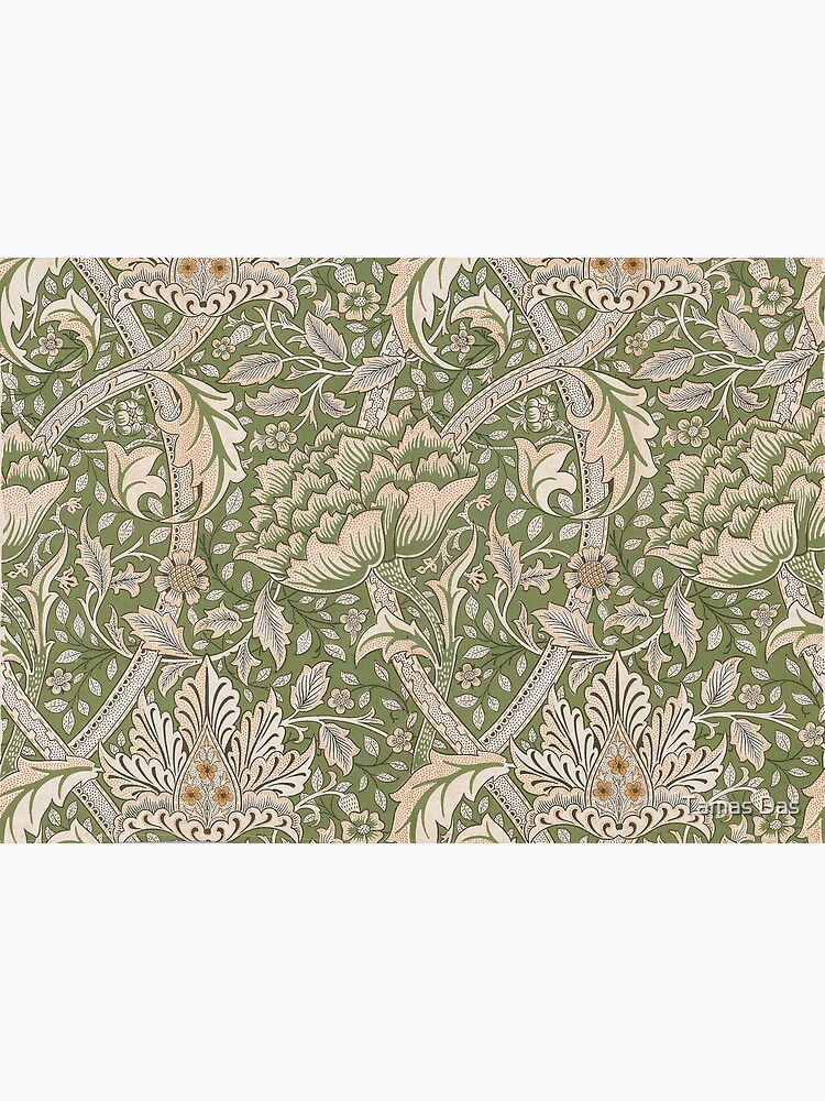 " William Morris Sage Green Windrush floral Leaves Vintage Pattern