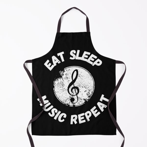 Item preview, Eat Sleep Music Repeat Treble Clef Distressed Grunge Effect In Black designed and sold by LuckyKermit.