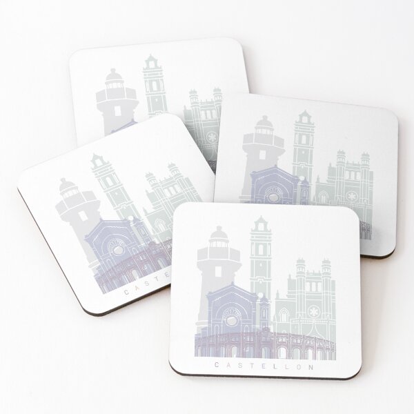 Item preview, CASTELLON SKYLINE POSTER PASTEL designed and sold by paulrommer.