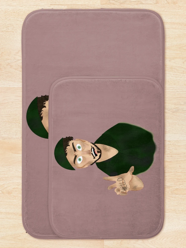 Thumbnail 5 of 6, Bath Mat, DAVE!   designed and sold by RuffledPine.