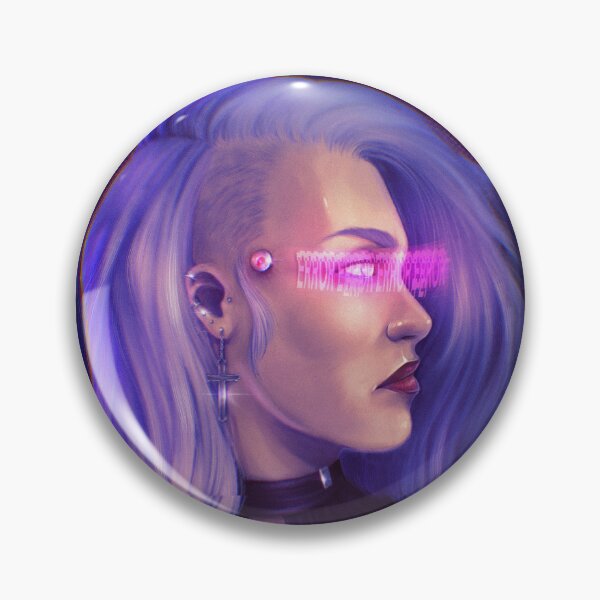 Item preview, Cybervision - goth cyberpunk girl designed and sold by CuriosumArt.