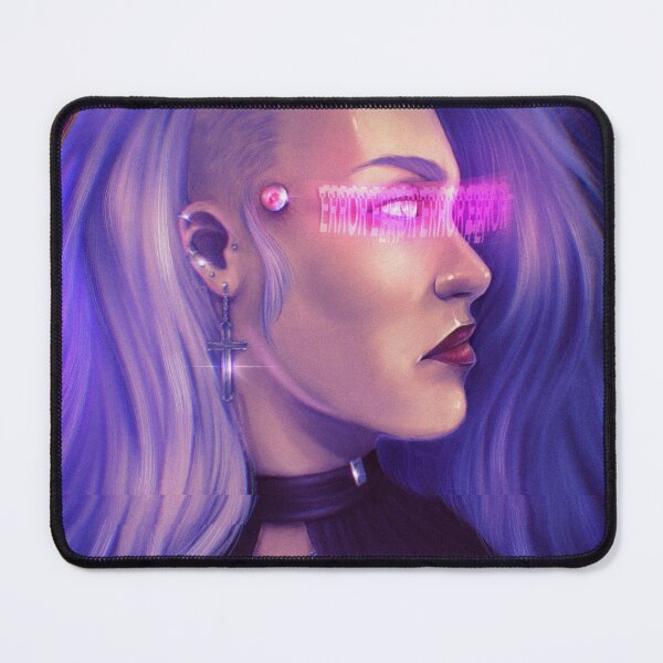 Item preview, Cybervision - goth cyberpunk girl designed and sold by CuriosumArt.