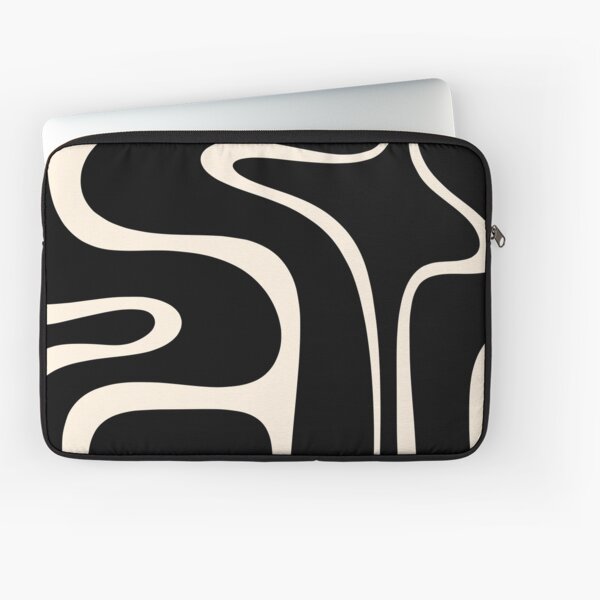 Aperçu de l'œuvre Copacetic Retro Abstract Noir et Crème d'Amande créée et vendue par kierkegaard.