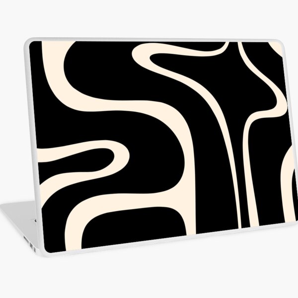 Aperçu de l'œuvre Copacetic Retro Abstract Noir et Crème d'Amande créée et vendue par kierkegaard.