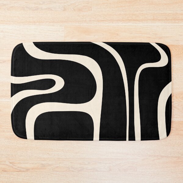 Item preview, Copacetic Retro Abstract Black and Almond Cream designed and sold by kierkegaard.