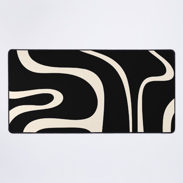 Item preview, Copacetic Retro Abstract Black and Almond Cream designed and sold by kierkegaard.