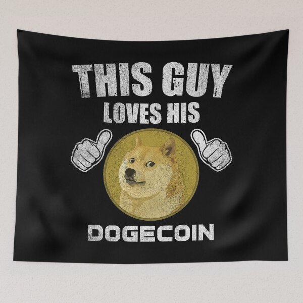 Item preview, This Guy Loves His Dogecoin DOGE Coin Valentine Crypto Token Blockchain Wallet designed and sold by EarlineCormier.
